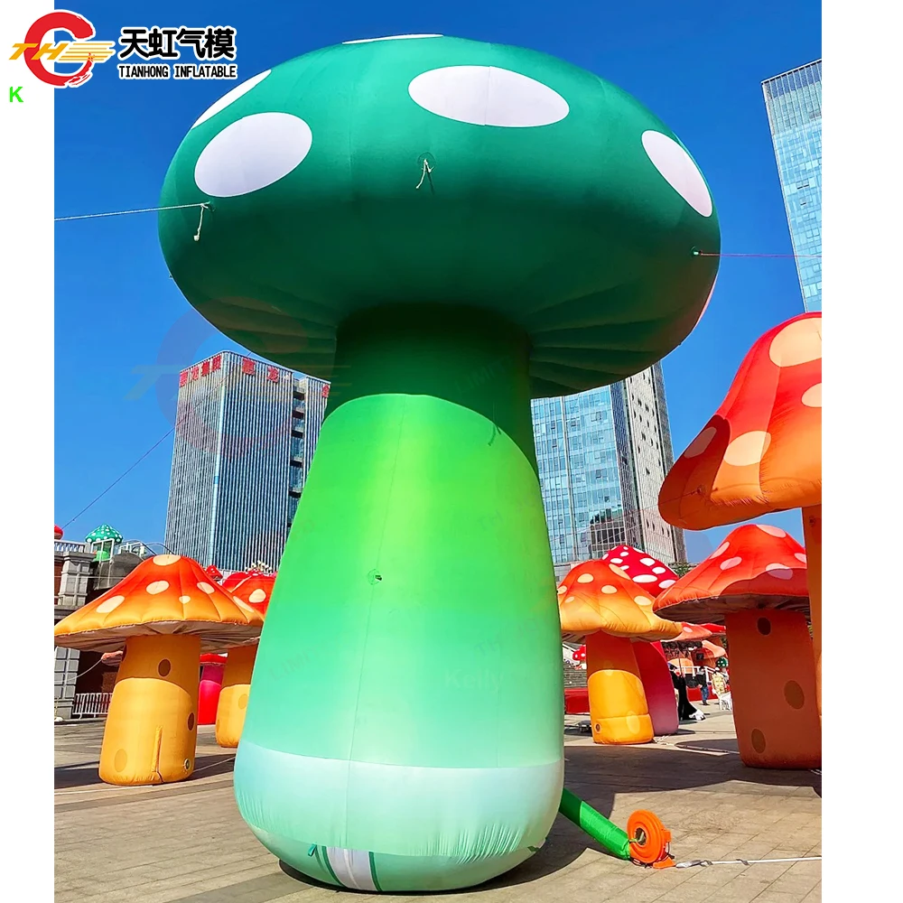 Fast Shipping Giant Inflatable Mushrooms with LED Lighting Commercial Advertising Decoration Blow Up Mushroom Models