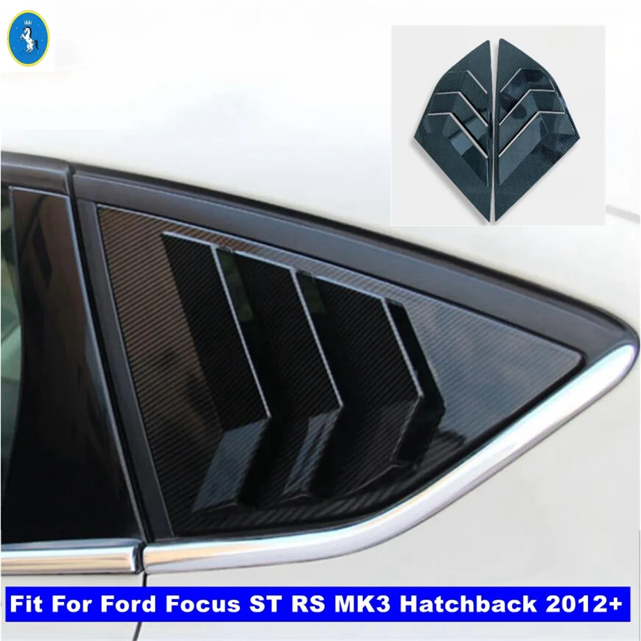 

Exterior Side Vent Window Louvers Car Rear Quarter Spoiler Panel Sun Shade Cover For Ford Focus ST RS MK3 Hatchback 2012 - 2018