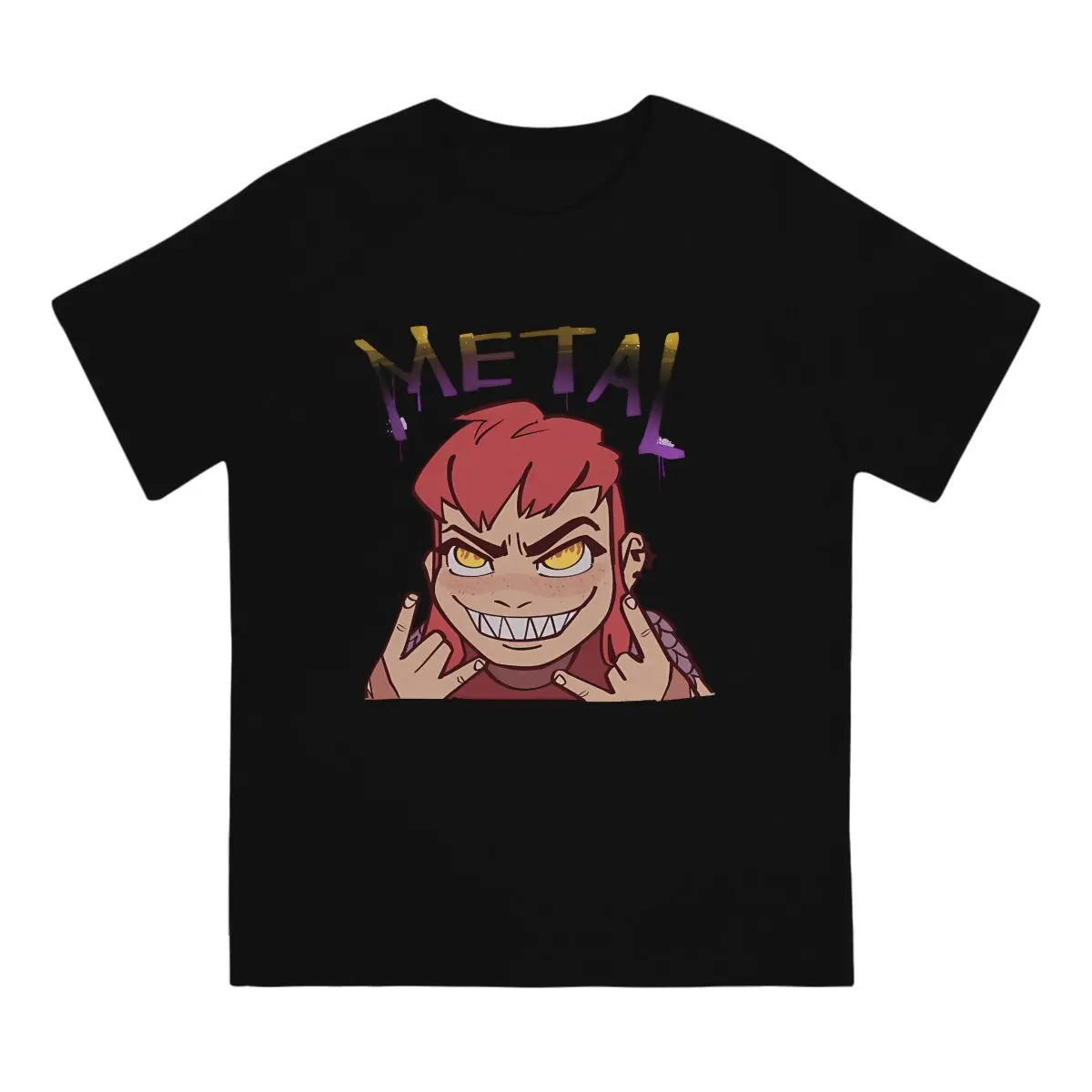 Men's Fun T Shirts Nimona Cartoon Cotton Clothing Awesome Short Sleeve Round Collar Tee Shirt Summer T-Shirt