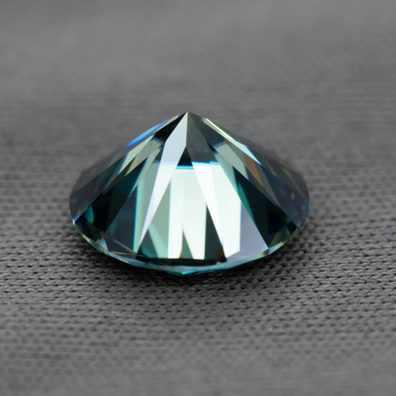 Moissanite Stone Rainbow Blue Colour Round Cut Gemstone Lab Created Diamond Jewelry Rings Earrings Making With Certificate