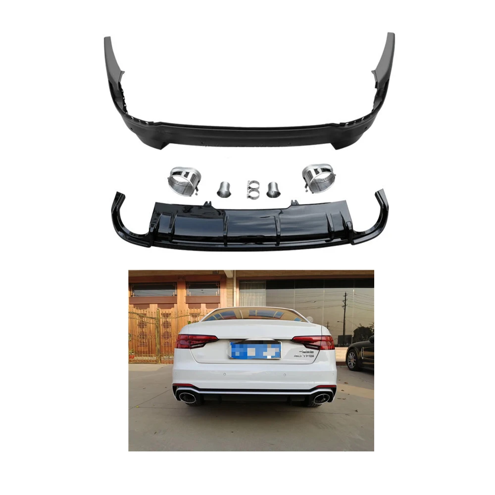 

RS4 Body Kit With Diffuser for Audi A4 B9 2017-2019 Facelift Audi RS4 B9 Rear Bumper RS4 Bodykit