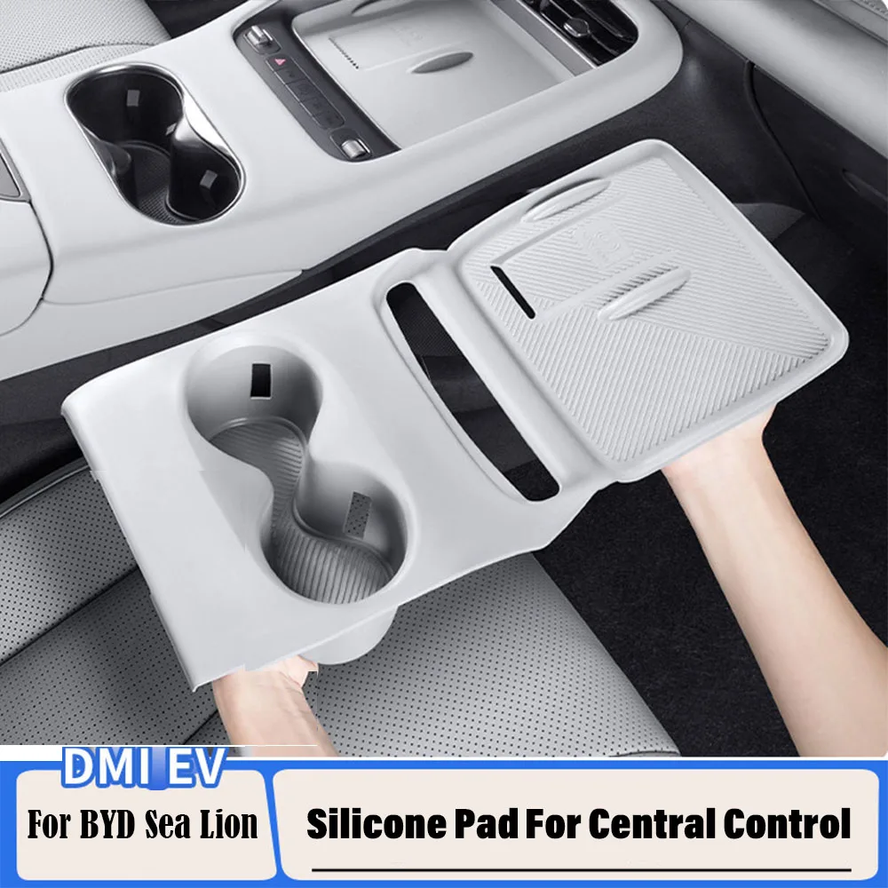 

For BYD Sea Lion 06 DMI/EV Central Control Silicone Pad Wireless Charging Pad Water Cup Protection Cover Interior Supplies