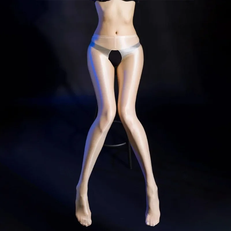 Sexy Womens Breathable Quick Dry Tights See Through High Sheer Elasticity Stockings Ultra-Thin Shiny Pantyhose Sex Game Sm Toy