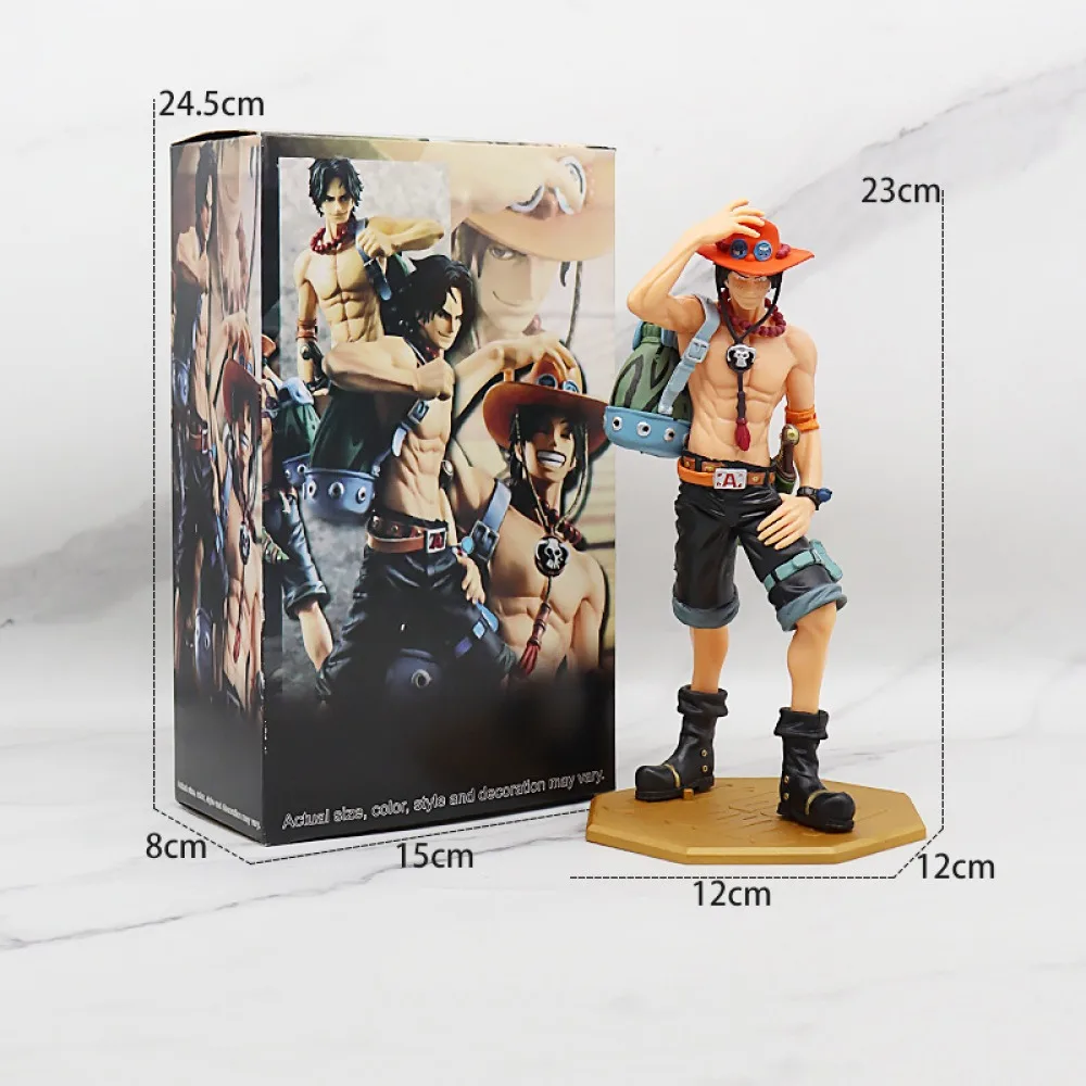 

23cm Anime Figure One Piece Special Edition Backpack Ace PVC Action Model Pirate King Doll Collectible Ornaments Kids Toys Gifts