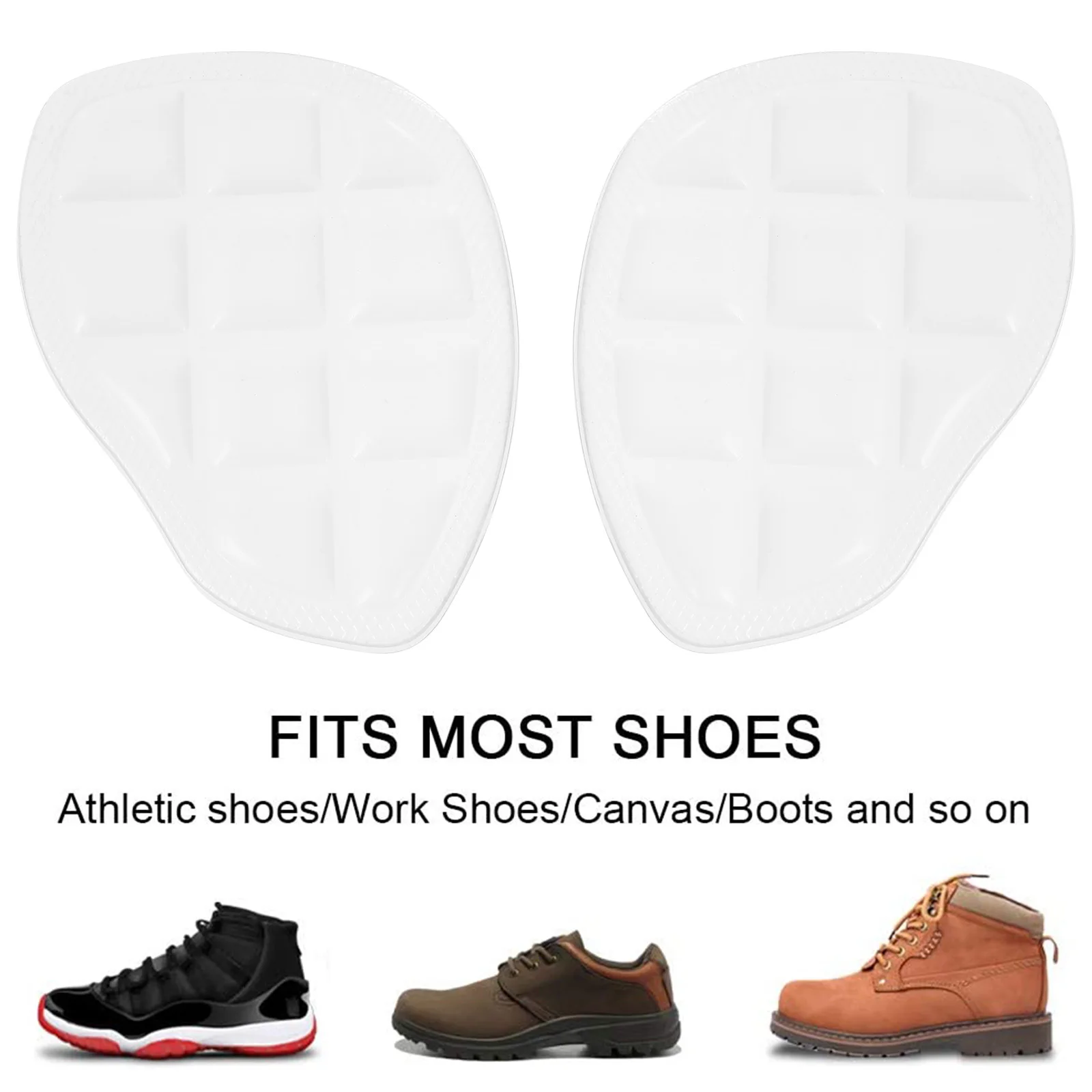

4Pairs Forefoot Pads Breathable Gel Metatarsal Cushions High Heel Inserts Soft Shoe Insoles Anti Slip Foot Protection