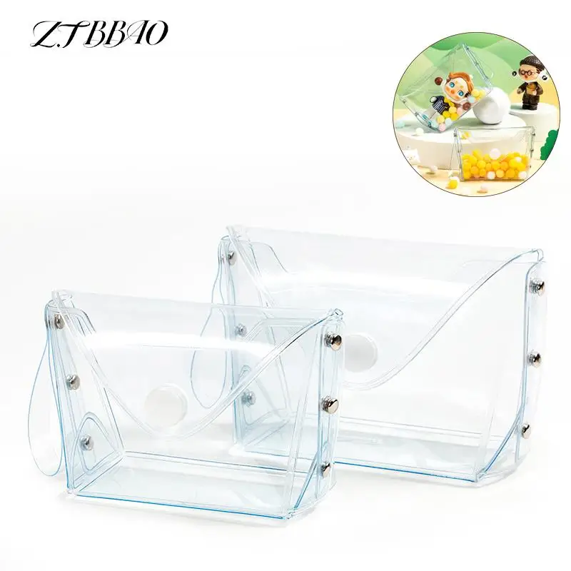 

1PCS Transparent Coin Purse Women Girls Mini Storage Bag Coin Purse Wallet Buckle Change Money Pouch