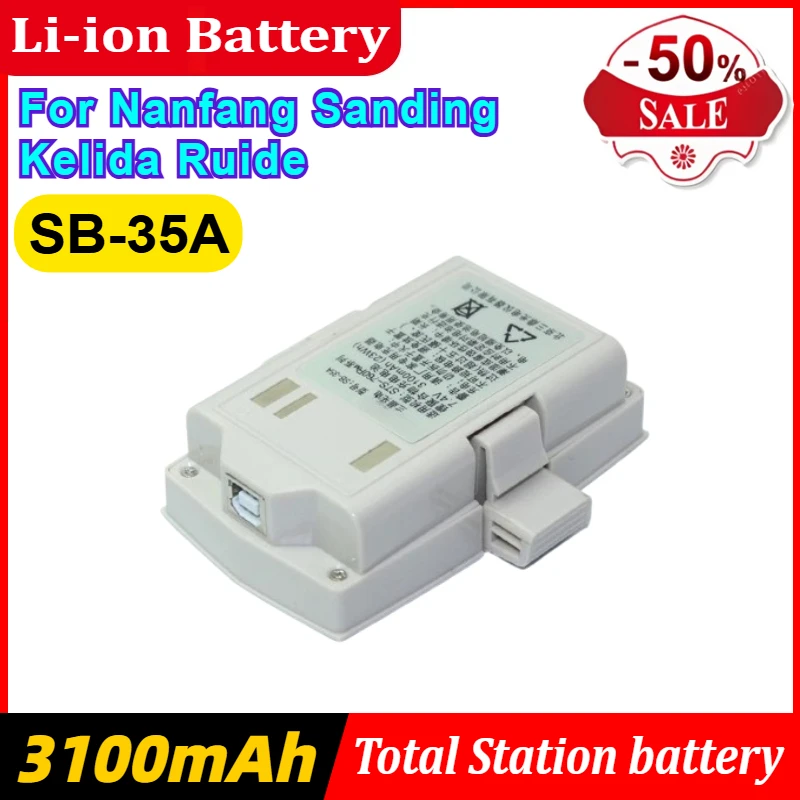 

7.4V 3100mAh SB-35A Battery STS-762RM/STS-760RM for Nanfang Sanding Kelida Ruide Total Station