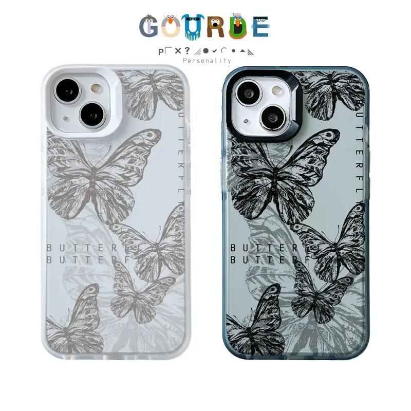 

Gourde Simple beautiful butterfly patterns Phone Case for Iphone 16 15 14 12 13 11 Pro Max IP 7 8 Plus Iphon X XS XR Xs Max