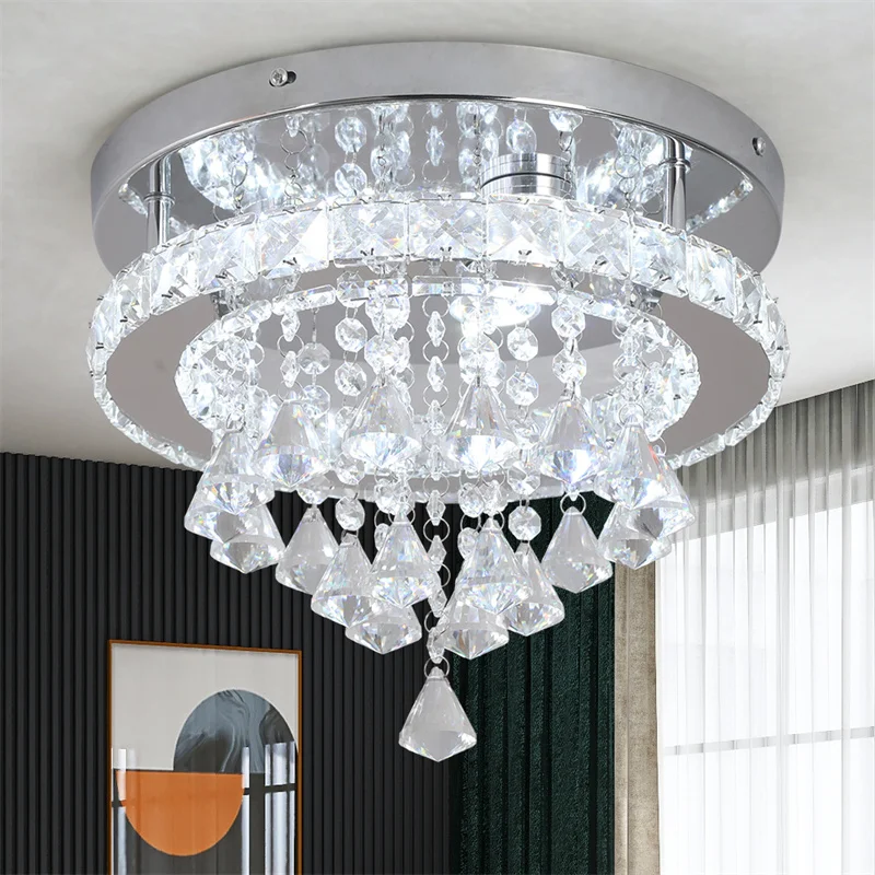 Modern Led Chandelier Led For Dining Room Stainless Steel Ceiling Lamp Light Fixture Kitchen Lustres Luminaire Home Decoration