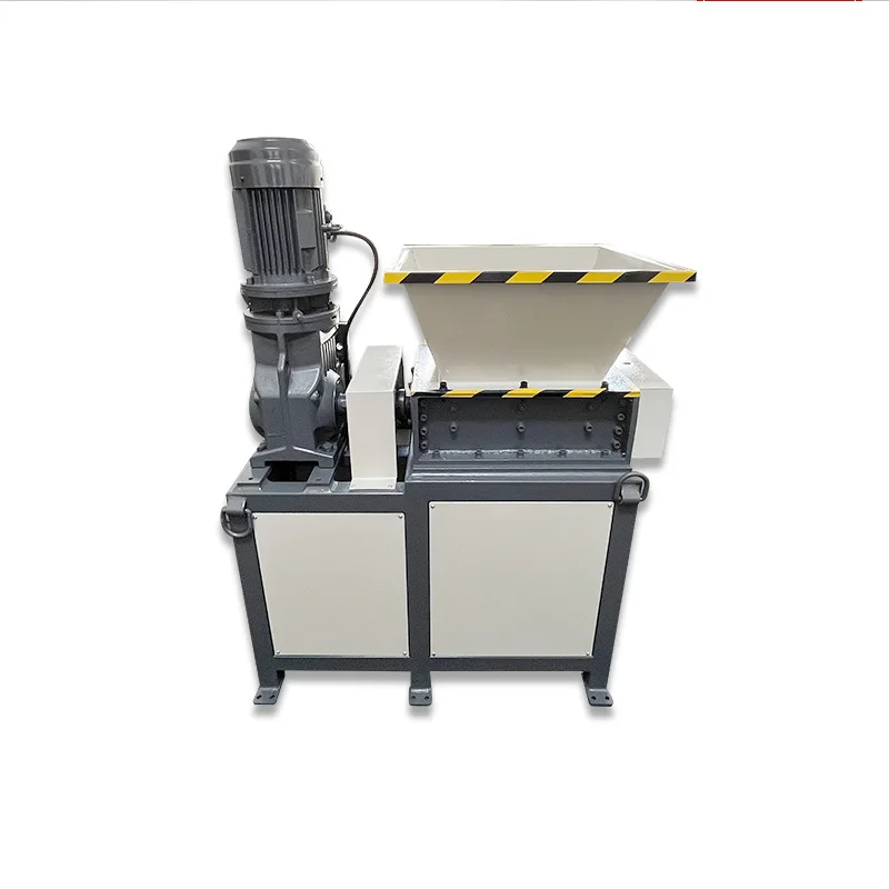 Small shredder single and double axis plastic living kitchen waste rubber paper fabric waste wood shredder