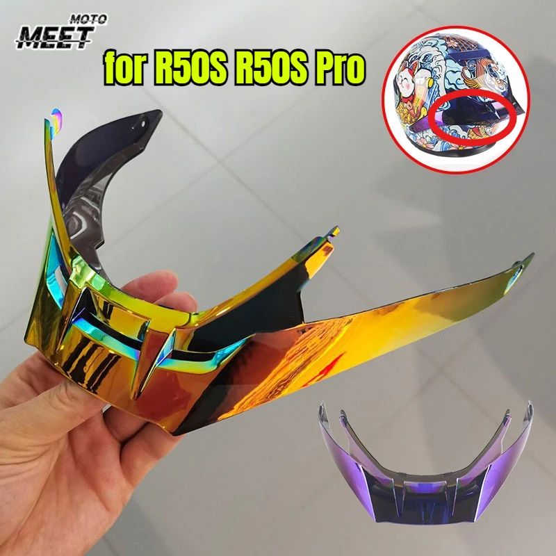 Motorcycle Modified Helmet Tail Spoiler Rear Wing Air Duct Aerodynamic Racing Attachment for R50S R50S Pro