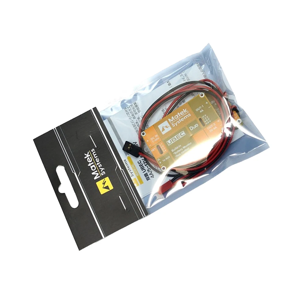Matek-Système UBEC DUO 4A 5V ~ 12V & 4A 5V intégré, control mx pour avion RC, quadrirotor, multicopter
