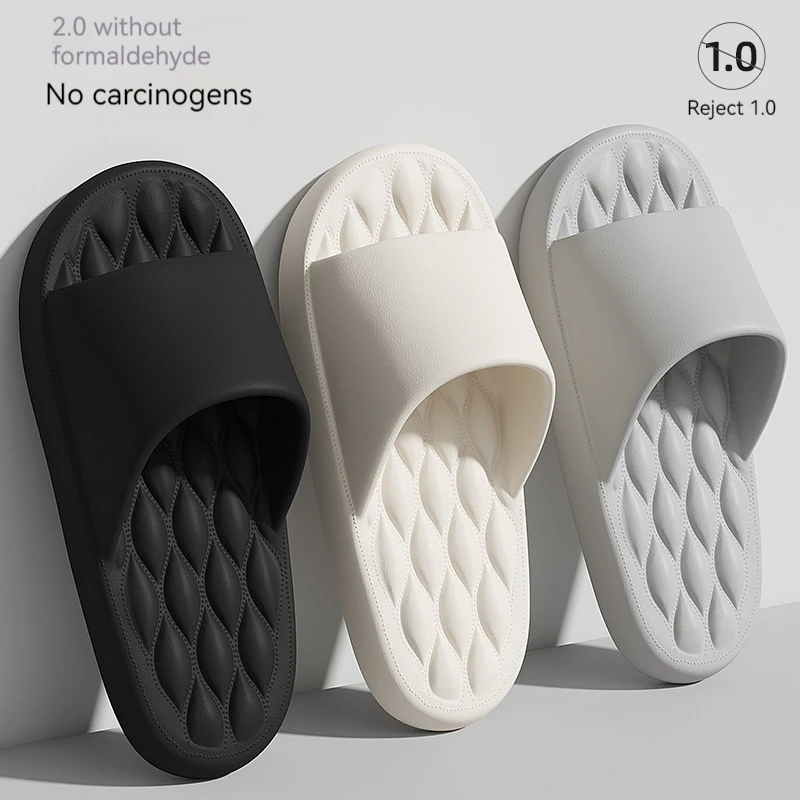 Eva Slippers Step on the Shit Sense Female Summer Bathroom Non-slip Indoor Household Soft Soled Slippers Home Couple Flat Shoe