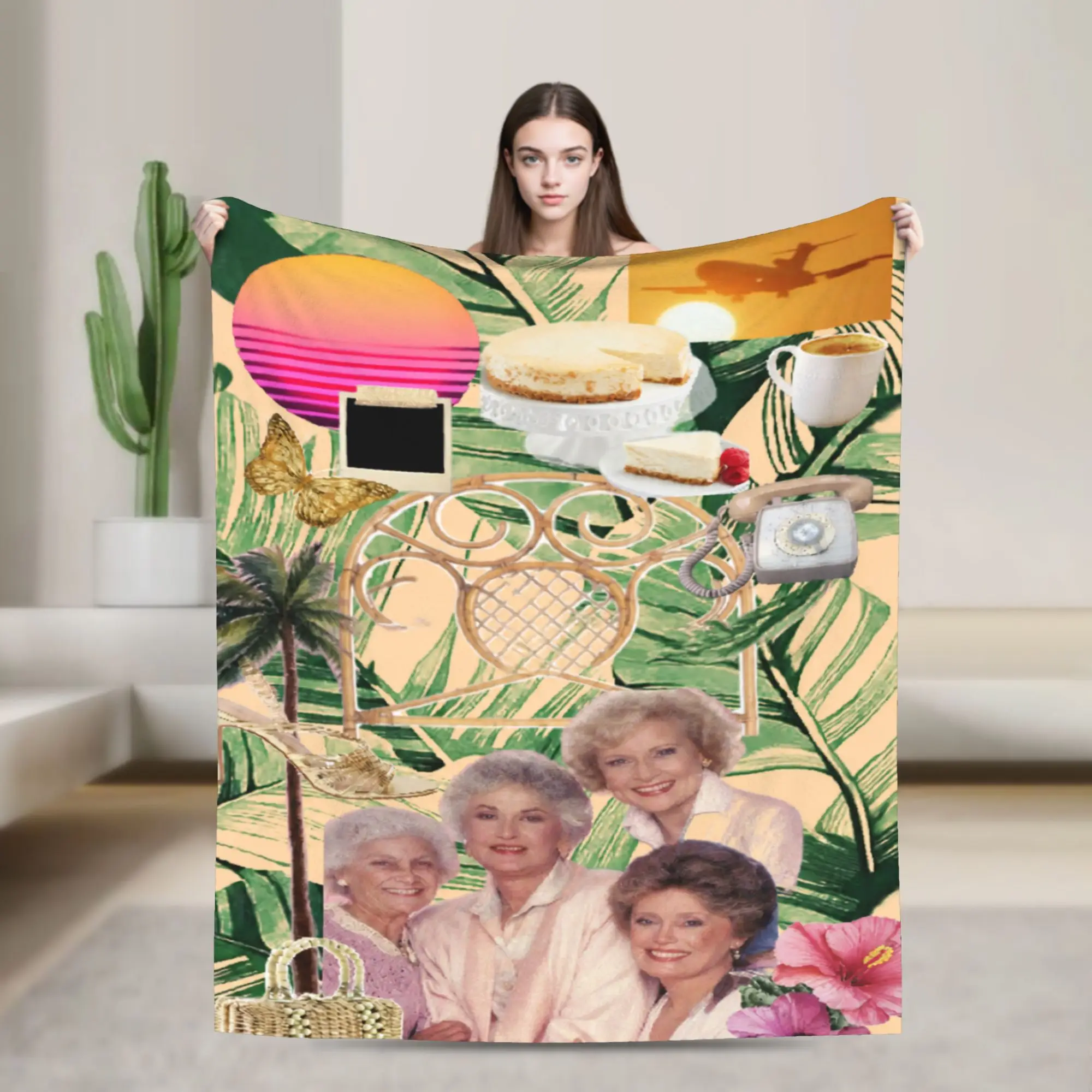 Golden Girls  Throw Blanket for Couch  Fuzzy Soft Plush Blanket 50x60 Inches Multiple Sizes Bedspreads for All Seasons