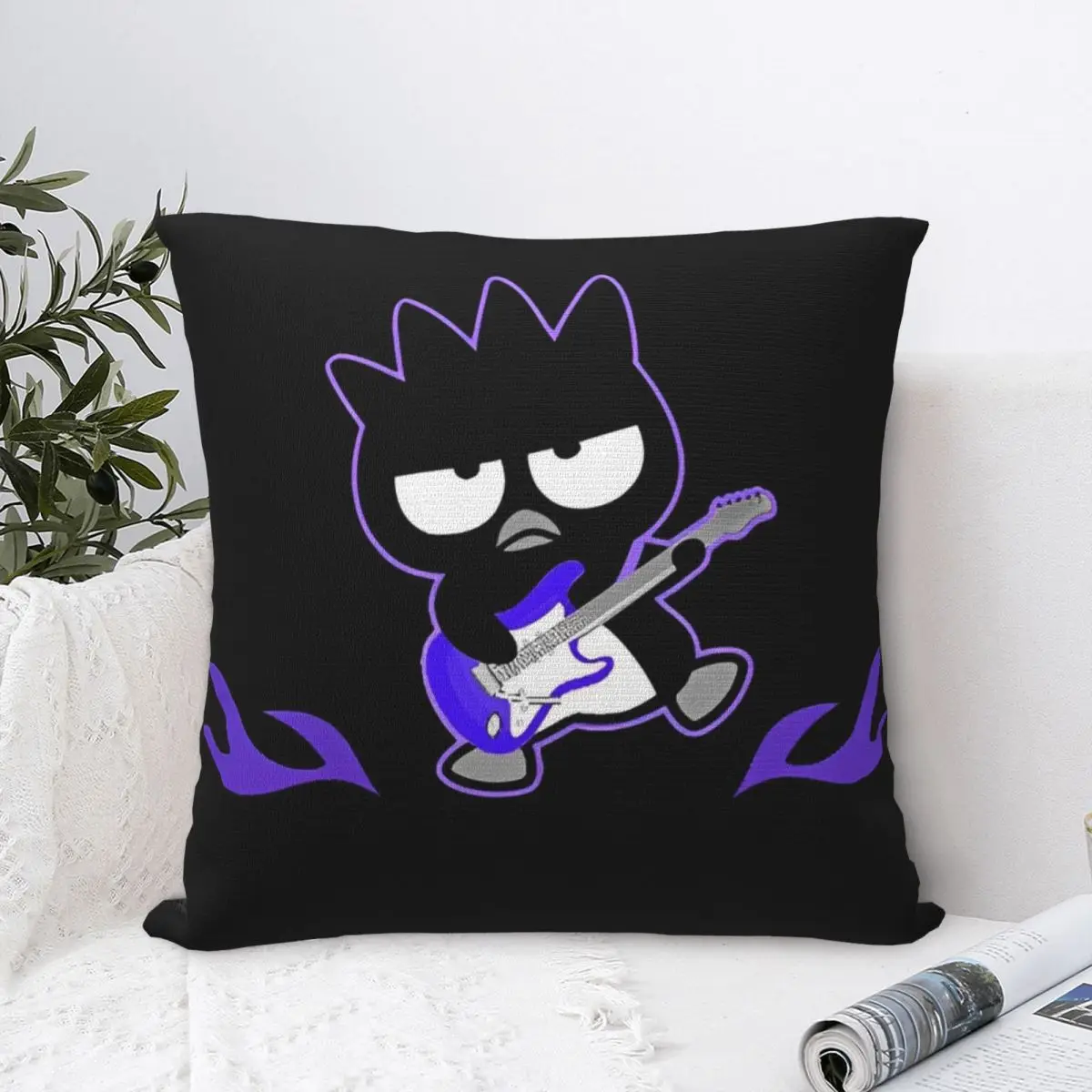 Cute Cartoon Penguin Bad Badtz Maru Square Pillow Case Polyester Throw Pillow Sanrio Fashion Pillowcover Home Decor