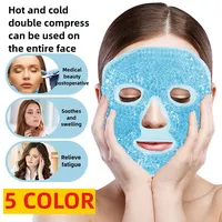 New SPA Ice Cold and Hot Heat Full Face Eye Mask Sleeping Ice Pack Reduce Face Puff Dark Circles Gel Beads Compress