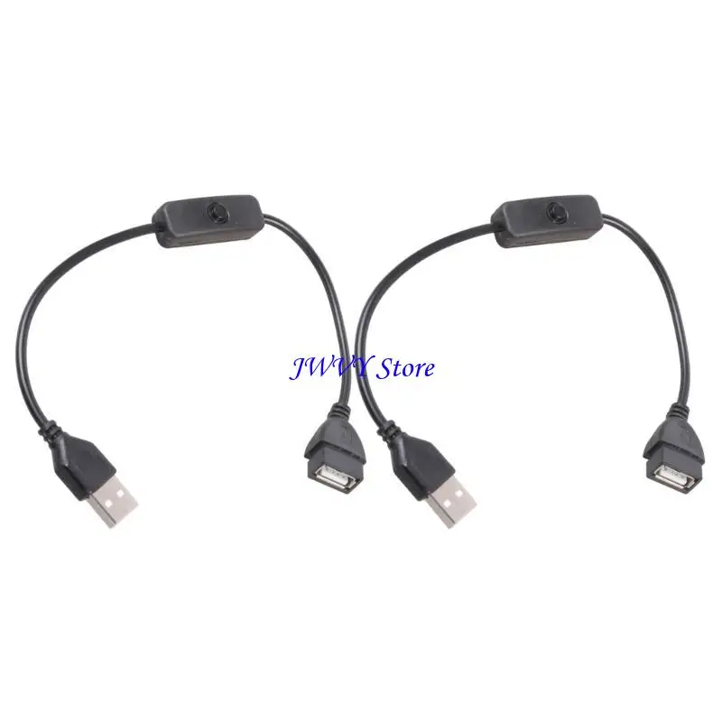 573A USB Male to Female Power Switcher Cable For Small Fan LED Light Air Blower