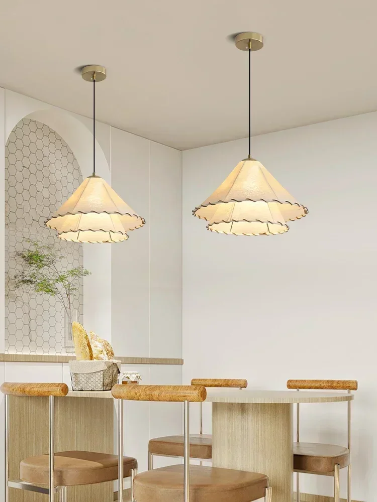 Люстра для ресторана в японском стиле ретро Тихая индивидуальная креативная люстра в виде листьев лотоса из простой ткани для чайной комнаты лампы в и в