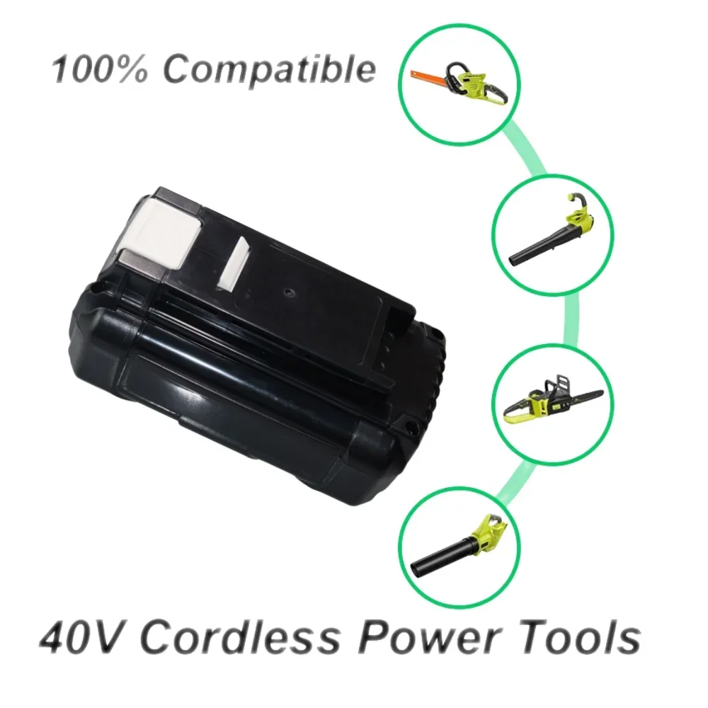 For Ryobi 40V 6.0/8.0/10.0Ah wireless power tool High quality rechargeable lithium-ion battery, RY40502 RY40200 OP4050 OP4026 OP