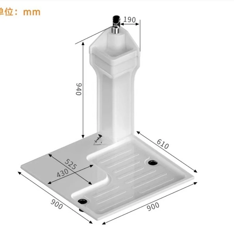 900X900 Shower Base, RV Toilet Suite Toilet Cabinet Bathroom RV Shower Room Chassis