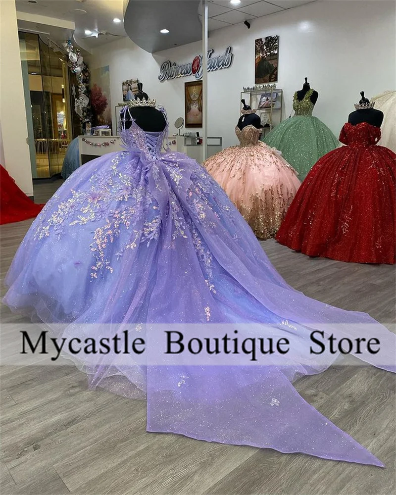 New Arrivals Lavender Flowers Quinceanera Dresses 2025 Ball Gown Appliques Lace Sweet 16 Dress Customized Vestidos De 15 Años