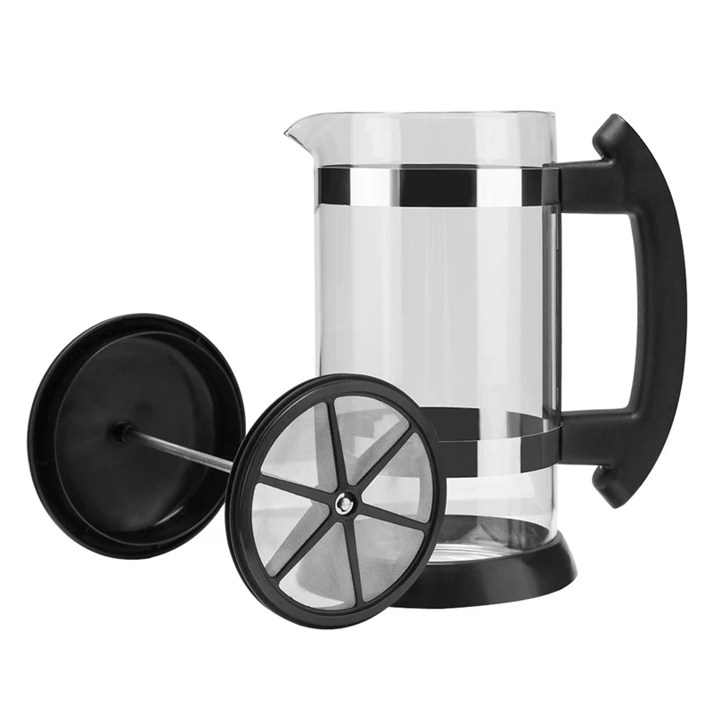 Glass French Press Refillable Coffee Kettle Party Time Americano Coffee Maker Wholesale Tea Milk Foam Producer