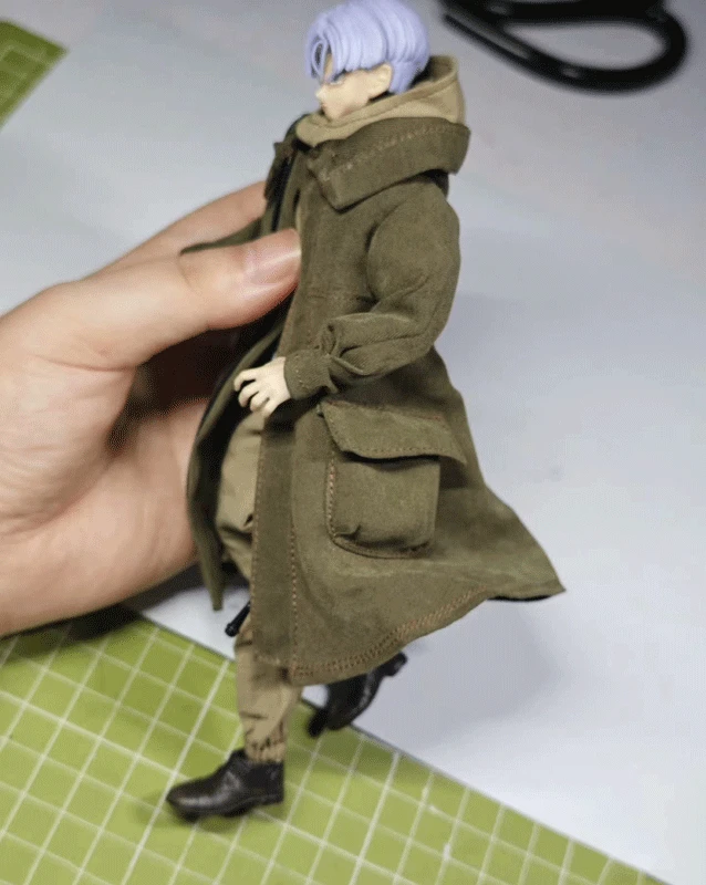 

【Only Coat】1/12 Male Soldier Vintage Cargo Jacket Coat Model for 6'' Romankey