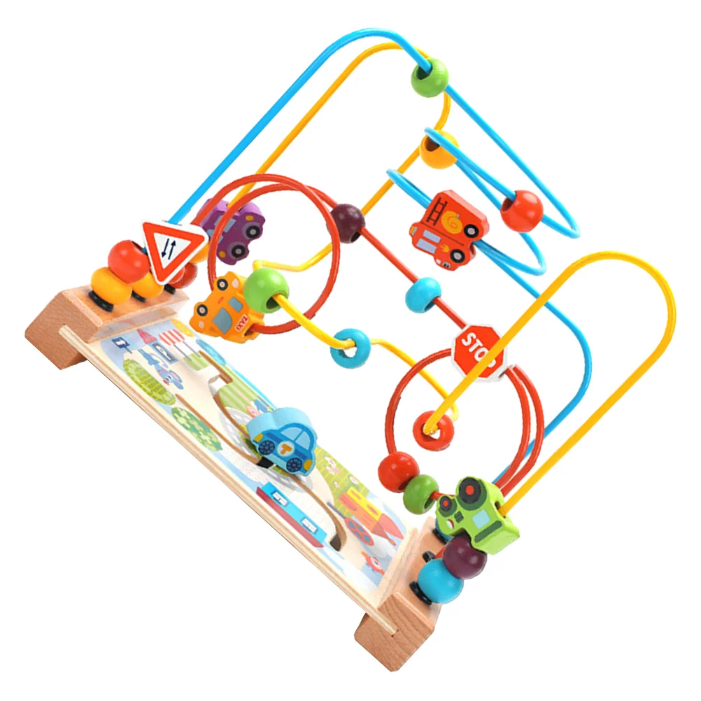 Perlenlabyrinth Aktivitätswürfel Sensorisches Spielzeug Roller Lernkreis Kinderauto für Kinder Kleinkinder Abacus Baby