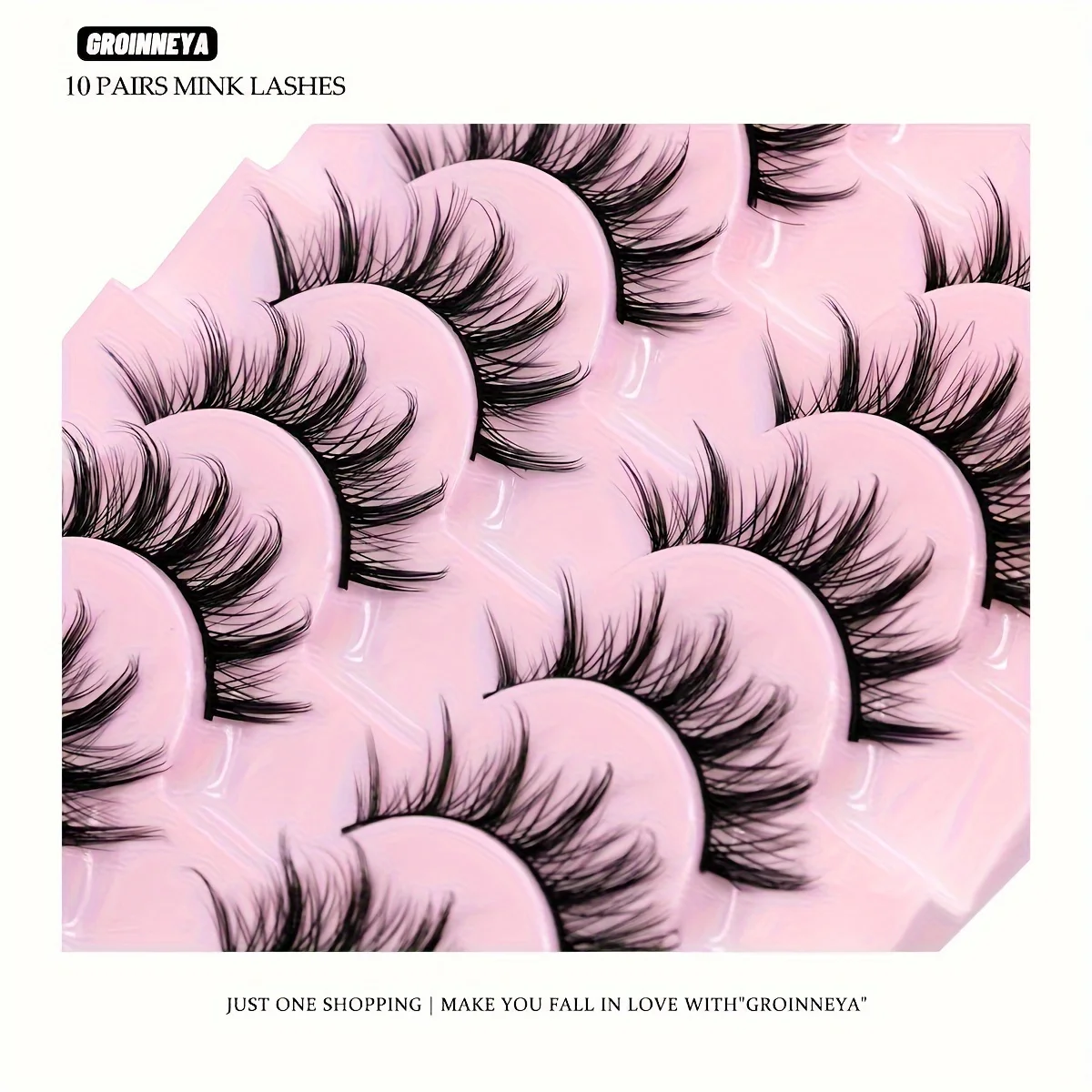 7 Pairs Manga Style Strip Lashes Wispy Spiky Mink False Eyelashes Dramatic Fluffy Winged Lashes Soft Reusable For Party Cosplay