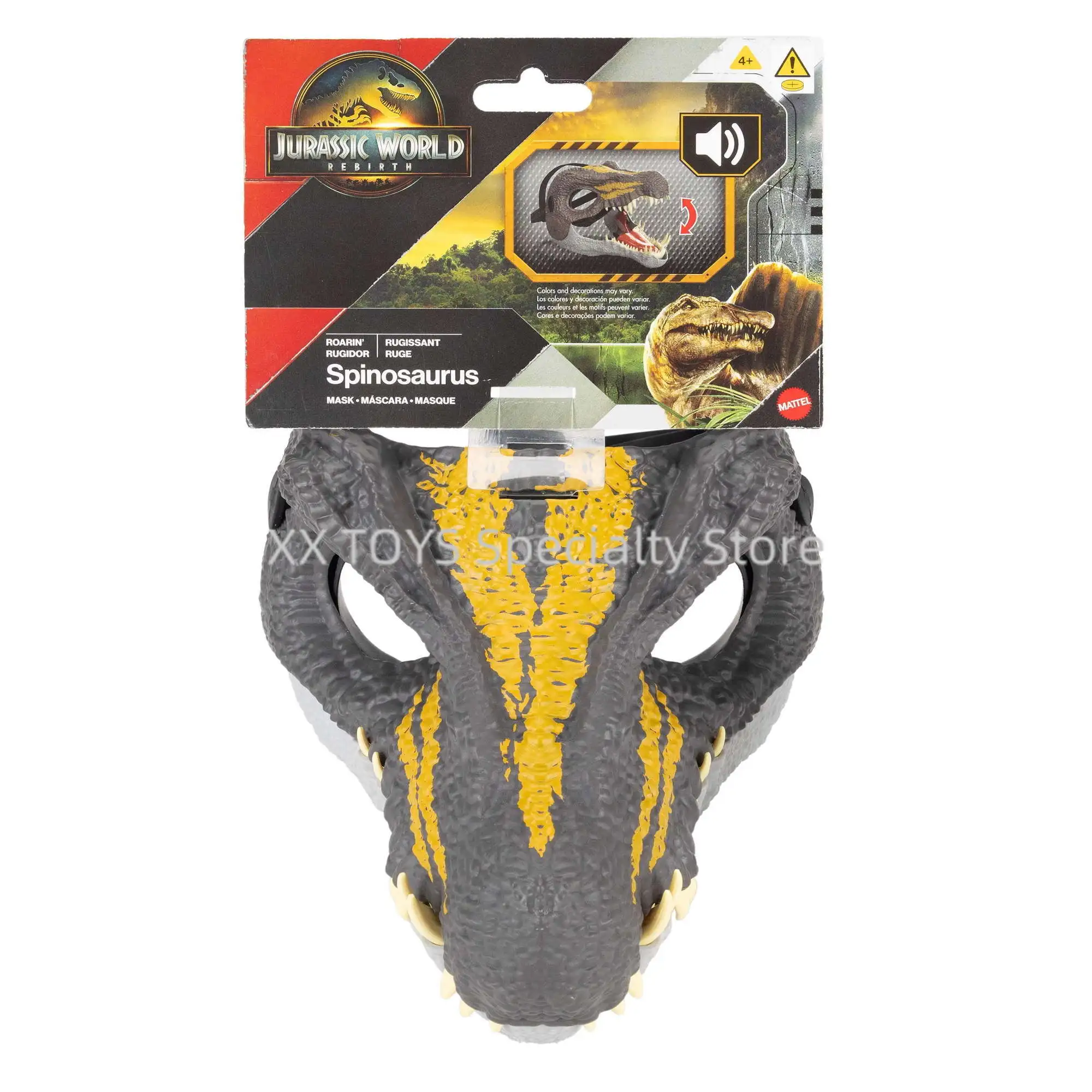 

Jurassic World Rebirth Spinosaurus Dinosaur Mask Role-Play Head Wear with Sound Effects Game Peripheral Toys Boy's Birthday Gift
