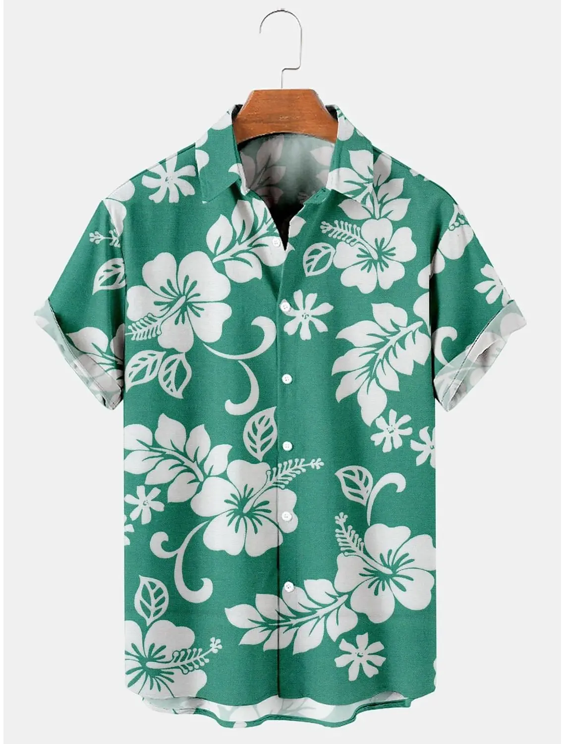 Men\'s Hawaiian Shirts Flower Graphic Aloha Floral Turndown  3D Print Street Daily Short Sleeve Button Clothing Beach Shirts