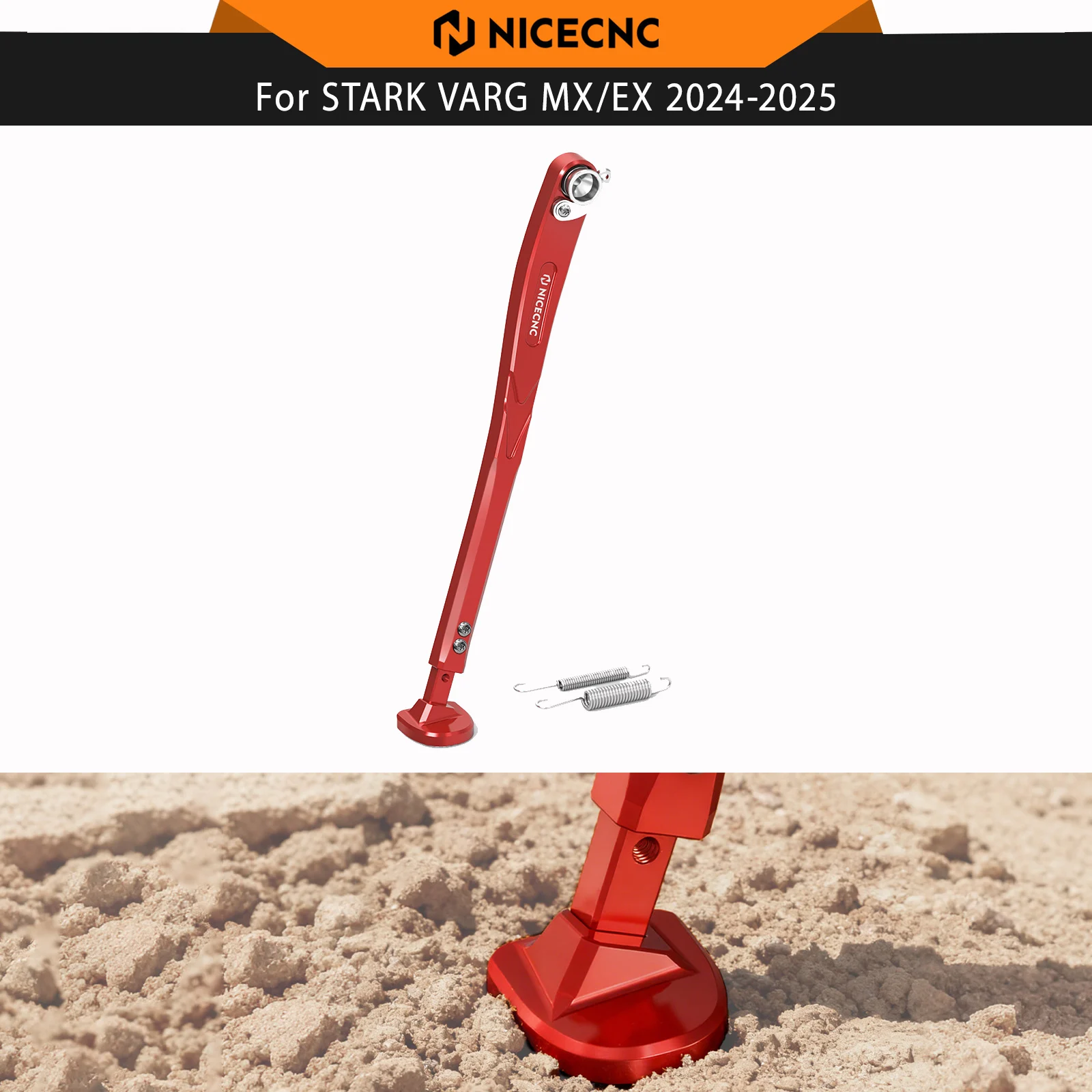 

NICECNC For Stark Varg EX MX 2024-2025 Adjustable Kickstand 6061-T6 Aluminium CNC-machined Motorcycle Accessories Purple Parts