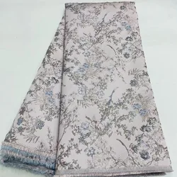 2023 Latest High Quality African Nigerian Tulle Lace Fabric Jacquard Organza Embroidery Guipure Party Prom Dress AMJ5594