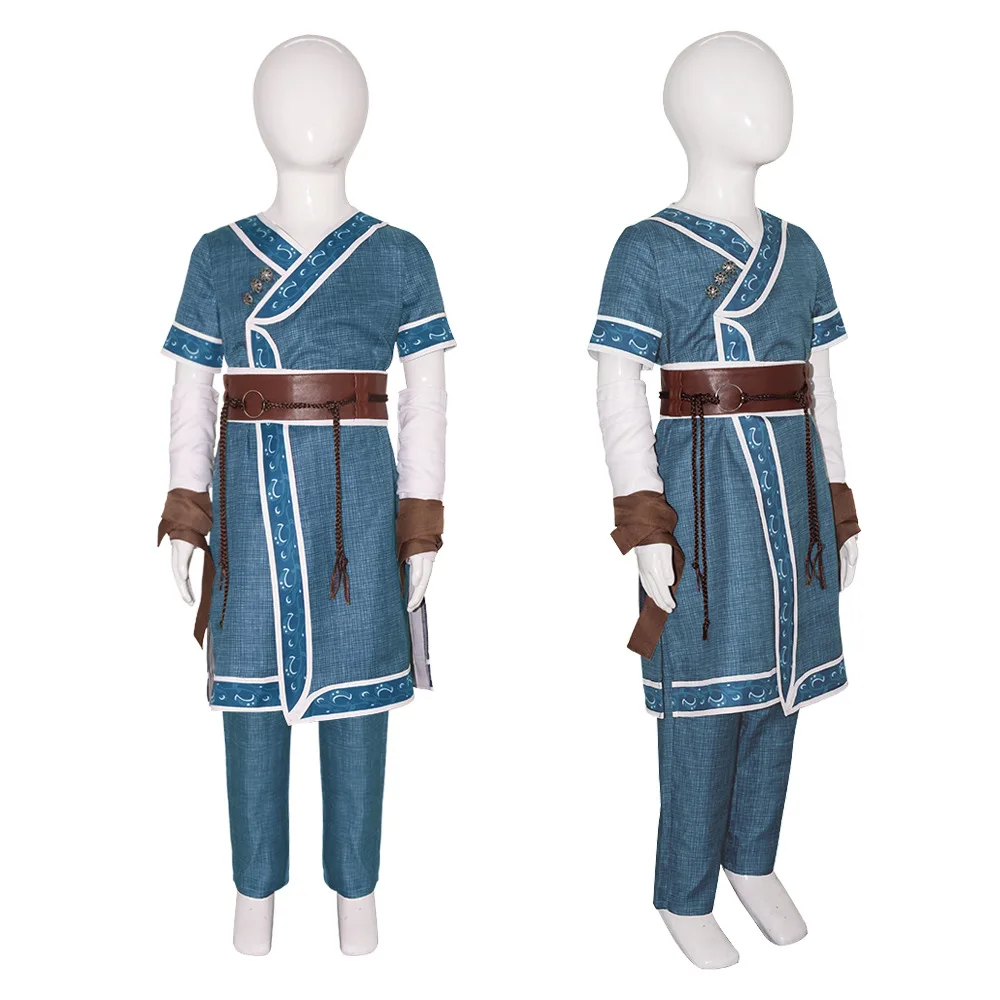 Disfraz de Cosplay de Aang de Anime Avatar, Disfraz de Katara de Avatar: La Leyenda de Aang, Traje para Adultos y Niños, Uniforme para Juego de Roles de Carnaval