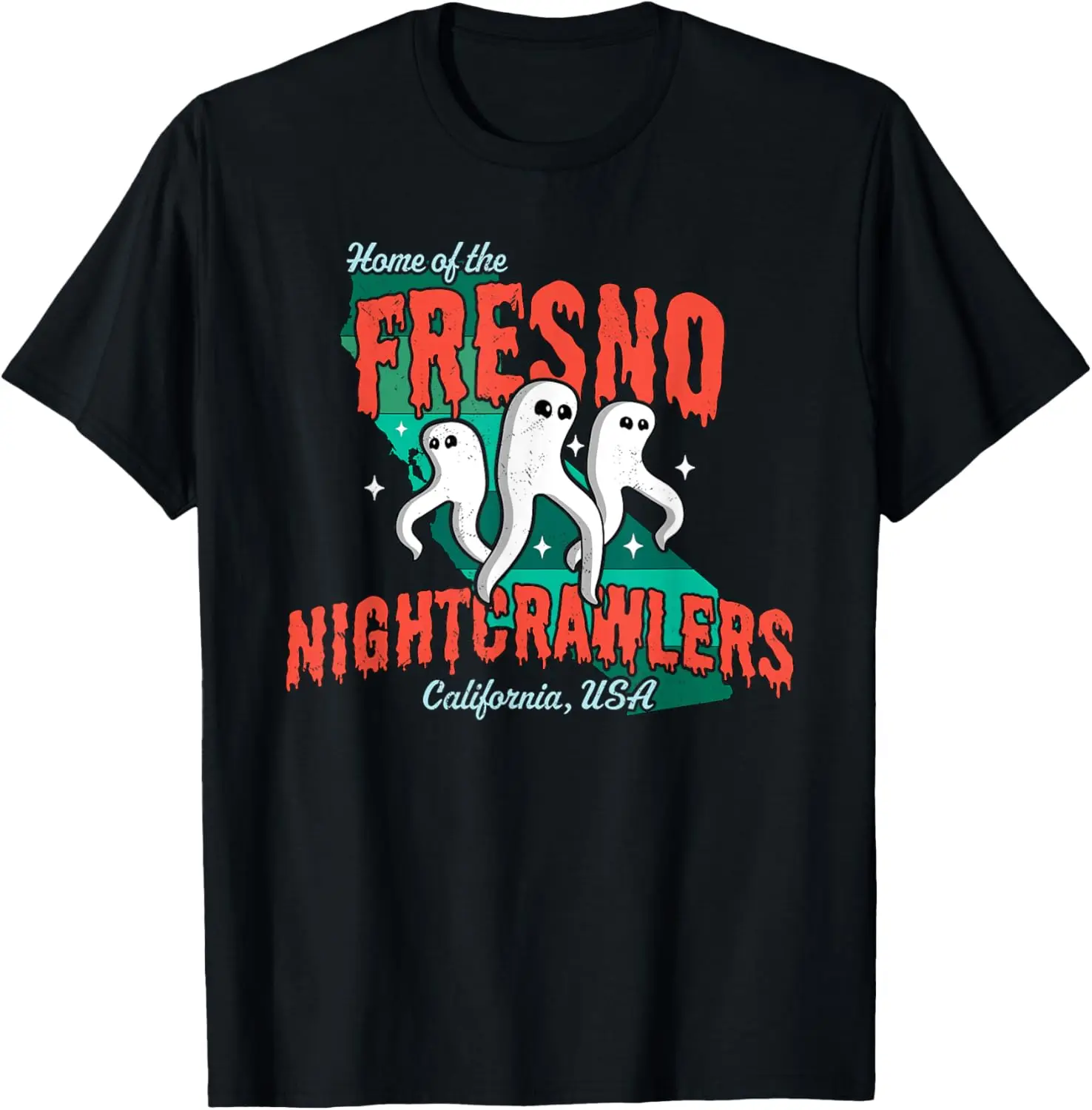 หน้าแรกของ Fresno Nightcrawlers California USA - เสื้อยืด Cryptid