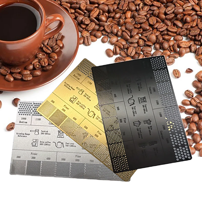 Coffee Powder Grinding Thickness Reference Comparison Card Grinder Grinding Powder Thickness Comparison Scale Coffee Accessories