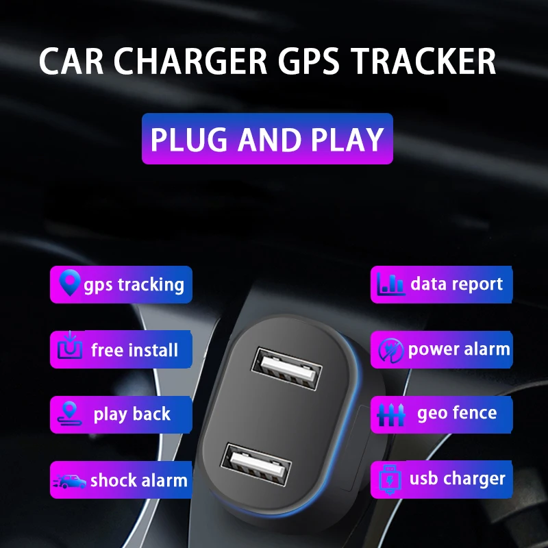 SinoTrack Dual USB encendedor de cigarrillos de coche GPS Tracker ST-909 cargador de teléfono de coche con aplicación de seguimiento en línea gratuita