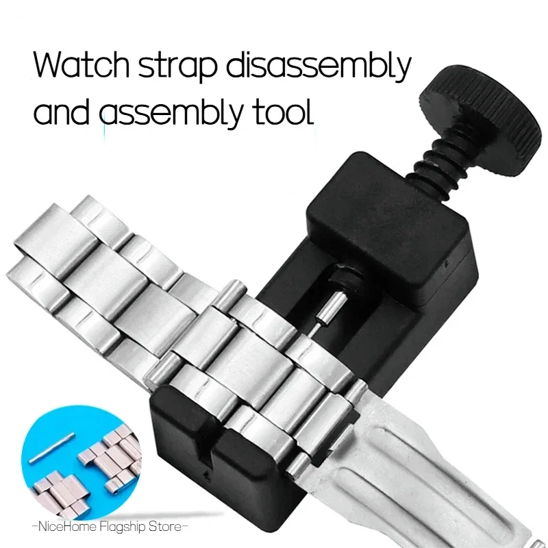 

Watch Band Link Remover Tool Metal Strap Bracelet Pin Adjuster with Extra Replacement Pins Watch Size Repair Tool For Steel Band