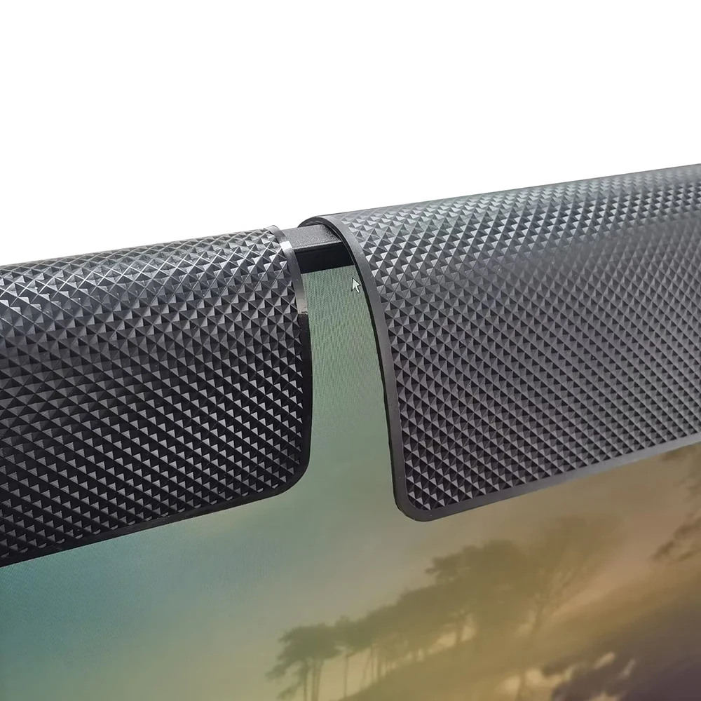 

2Pc Set Car Anti Slip Pad Instrument Panel High Temperature Resistant Anti Slip Dticker Center Console Mobile phone Pad
