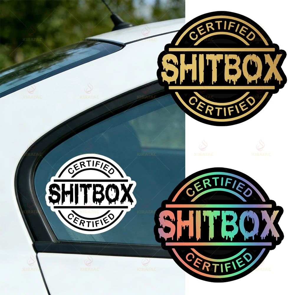 1PC Certified Shitbox Funny Car Sticker - Waterproof Vinyl Decal for Window Trunk Motorcycle Helmet Fairing Scooter view 3