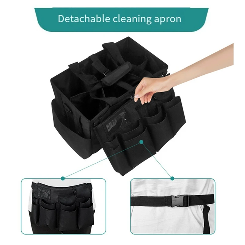 Clean Storage Bags Polyester Wearable Cleaning Supplies Organizer For Car Washing Garden Farm