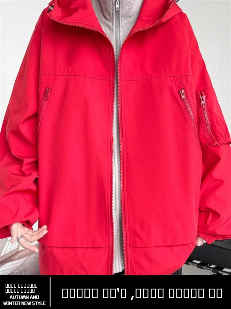 

Винтажная мужская демисезонная водонепроницаемая куртка-трансформер с несколькими молниями, рабочая одежда, модная повседневная верхняя одежда от трендового бренда