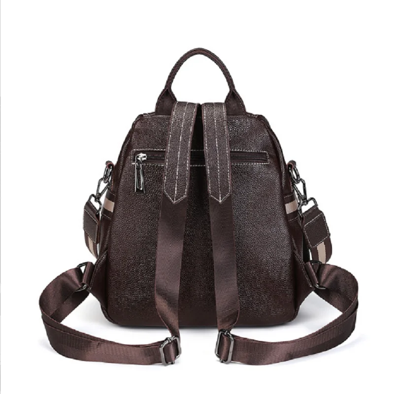 New Women Classical Luxury Designer Anti Theft Travel Backpack Genuine Leather Shoulder Bags Vintage Crossbody Backpacks
