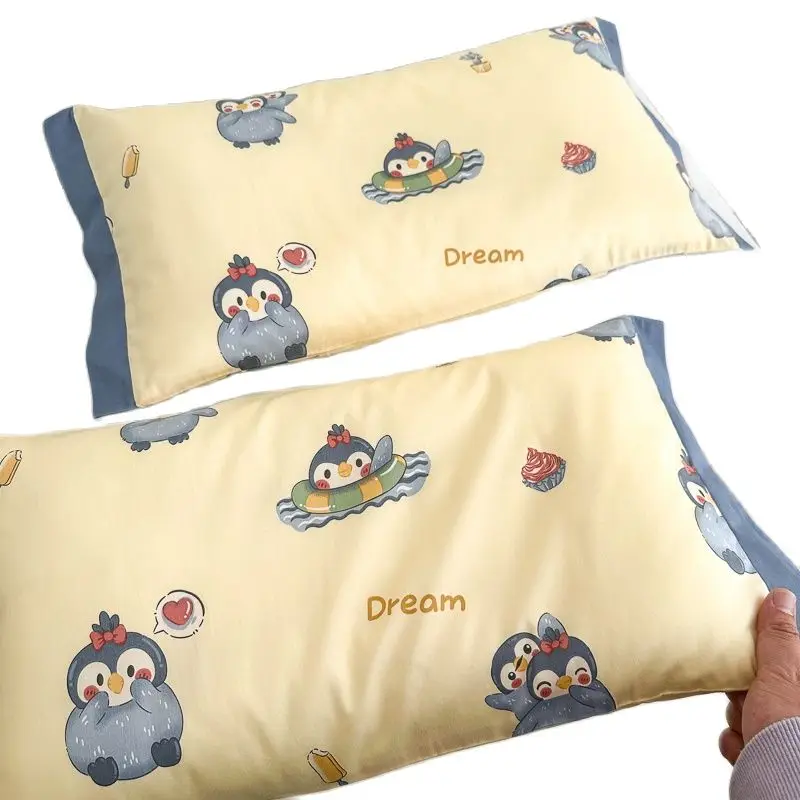 High Quality Baby Pillowcase 100% Cotton 60S Long-Staple Cartoon Pillowslip For Children Boys Girls 1PC Soft Health 40*60cm Kids