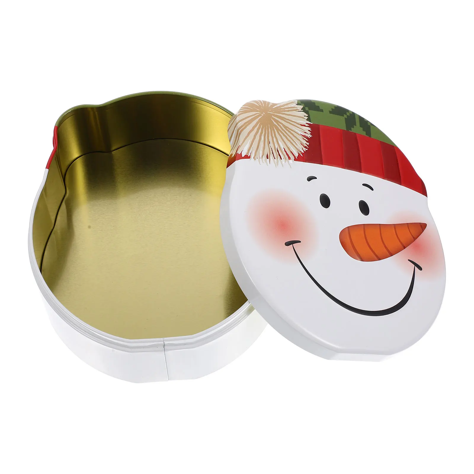 

Christmas Candy Box Metal Iron Case Portable Storage Containers Gifts Kids Biscuit Wrapping Xmas Theme Jars Sturdy