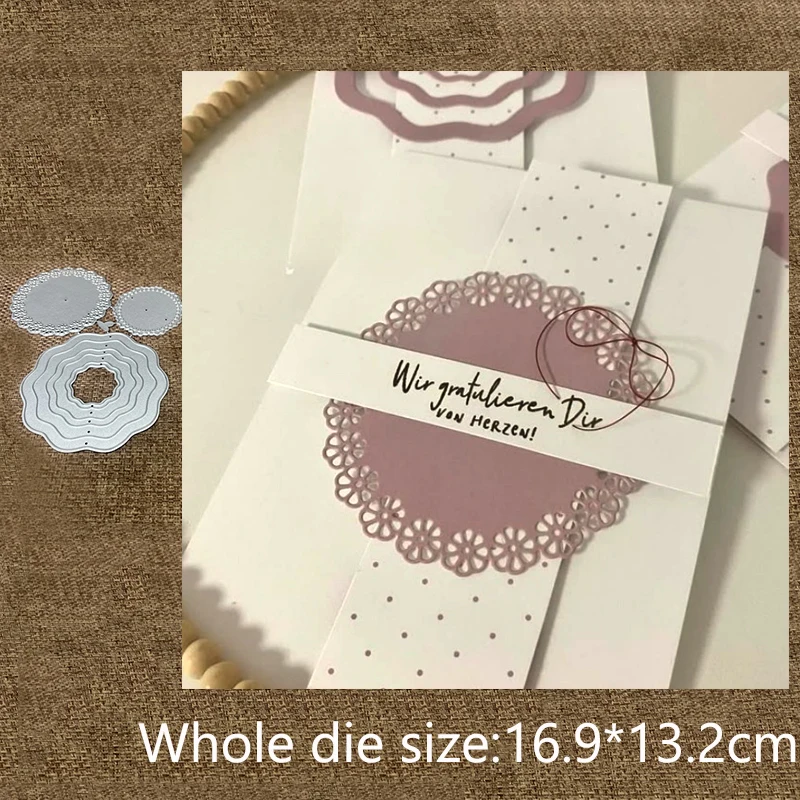 

New Design Craft Metal stencil mold Cutting Die lace wreath decoration scrapbook die cut Album Paper Card Craft Embossing