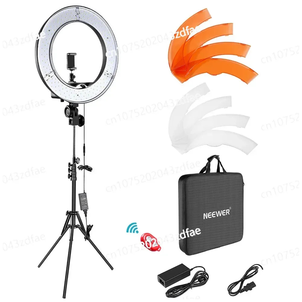 For NEEWER 18 Inch Ring Light Kit 55W 5600K LED Ring Light with Tripod Stand Phone Holder Remote Control Photography Lighting