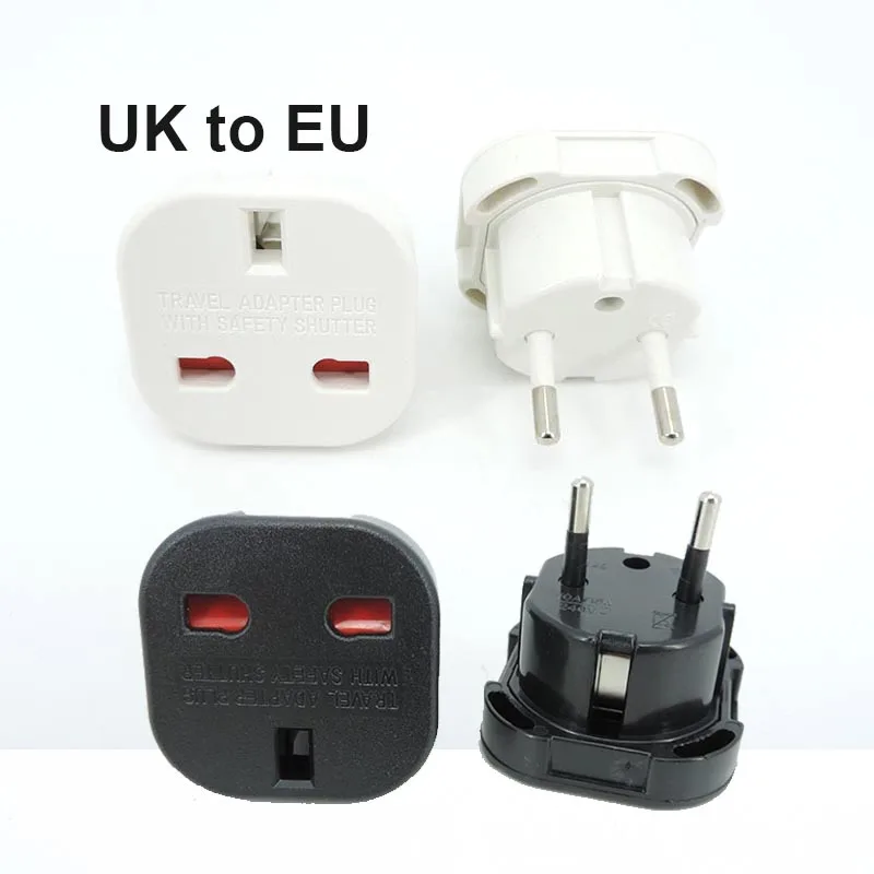 EU Universal Plug UK to EU Converter Euro Travel power supply Adapter AC 250V Charger EU Plug British Scoket Outlet n