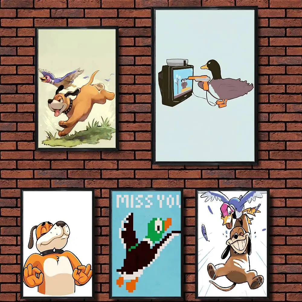 

hunting dog Duck Hunt Poster Trendy Wall Art For Coffee Office Bar Decoration Best Gift Good Sticker Printed On PP Paper