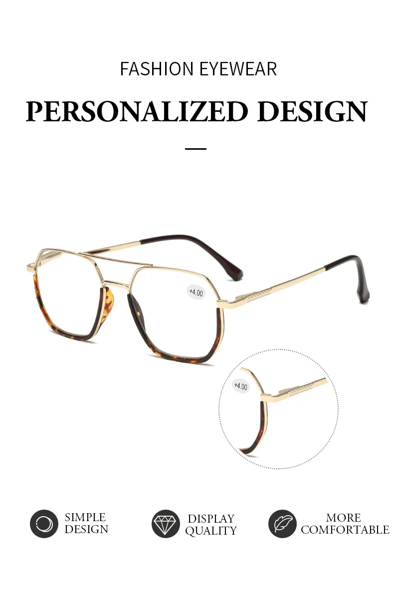 2025 neue Mann Frau Lesen Brillen Doppel Strahl Retro Anti-Blau Licht Leser Hohe Qualität Unisex Brillen Vielseitig Trend – Detail 6